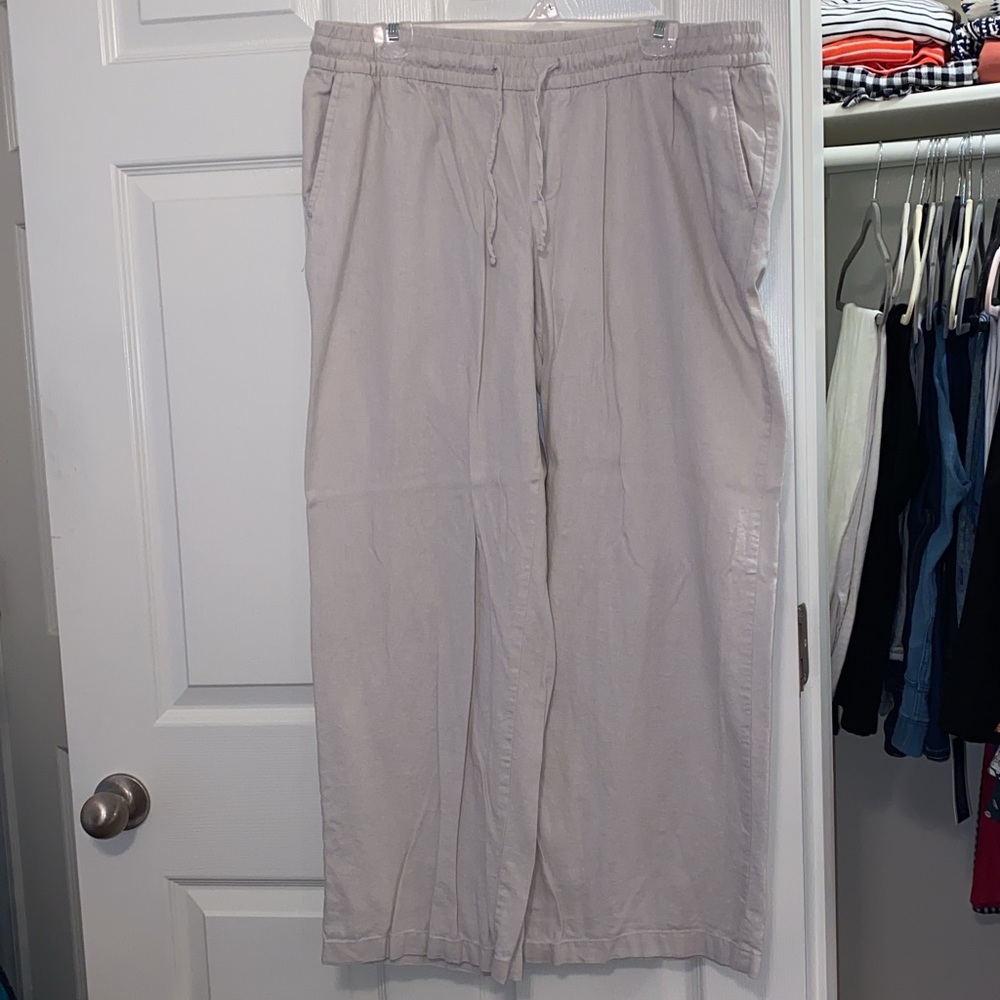 Khaki Linen Pants